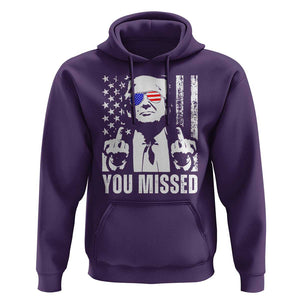 Trump 2024 Hoodie You Missed US American Flag Retro TS02 Purple Print Your Wear