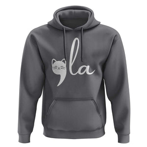 Comma La Kamala Harris Hoodie Retro Cat For Madam President 2024 TS02 Charcoal Print Your Wear