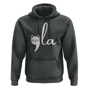 Comma La Kamala Harris Hoodie Retro Cat For Madam President 2024 TS02 Dark Heather Print Your Wear
