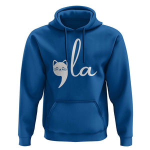 Comma La Kamala Harris Hoodie Retro Cat For Madam President 2024 TS02 Royal Blue Print Your Wear