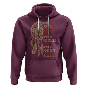 Native American Hoodie Dreamcatcher Feather Indigenous American Indian Culture TS02 Maroon Printyourwear