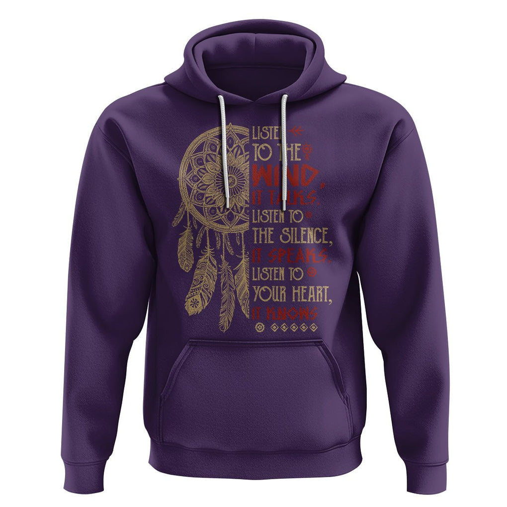 Native American Hoodie Dreamcatcher Feather Indigenous American Indian Culture TS02 Purple Printyourwear