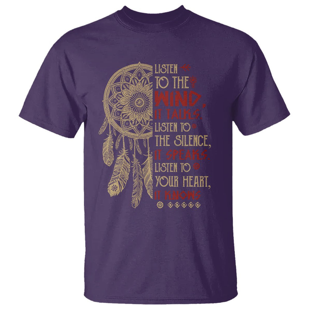Native American T Shirt Dreamcatcher Feather Indigenous American Indian Culture TS02 Purple Printyourwear