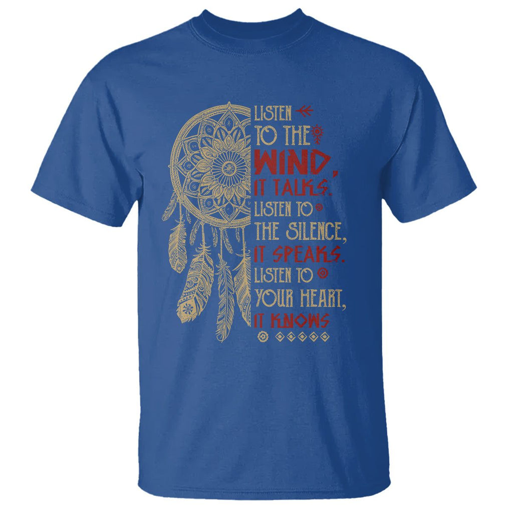 Native American T Shirt Dreamcatcher Feather Indigenous American Indian Culture TS02 Royal Blue Printyourwear