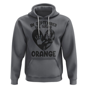 Orange Shirt Day Hoodie In September We Wear Orange Anti Bullying Indigenous Education TS02 Charcoal Printyourwear
