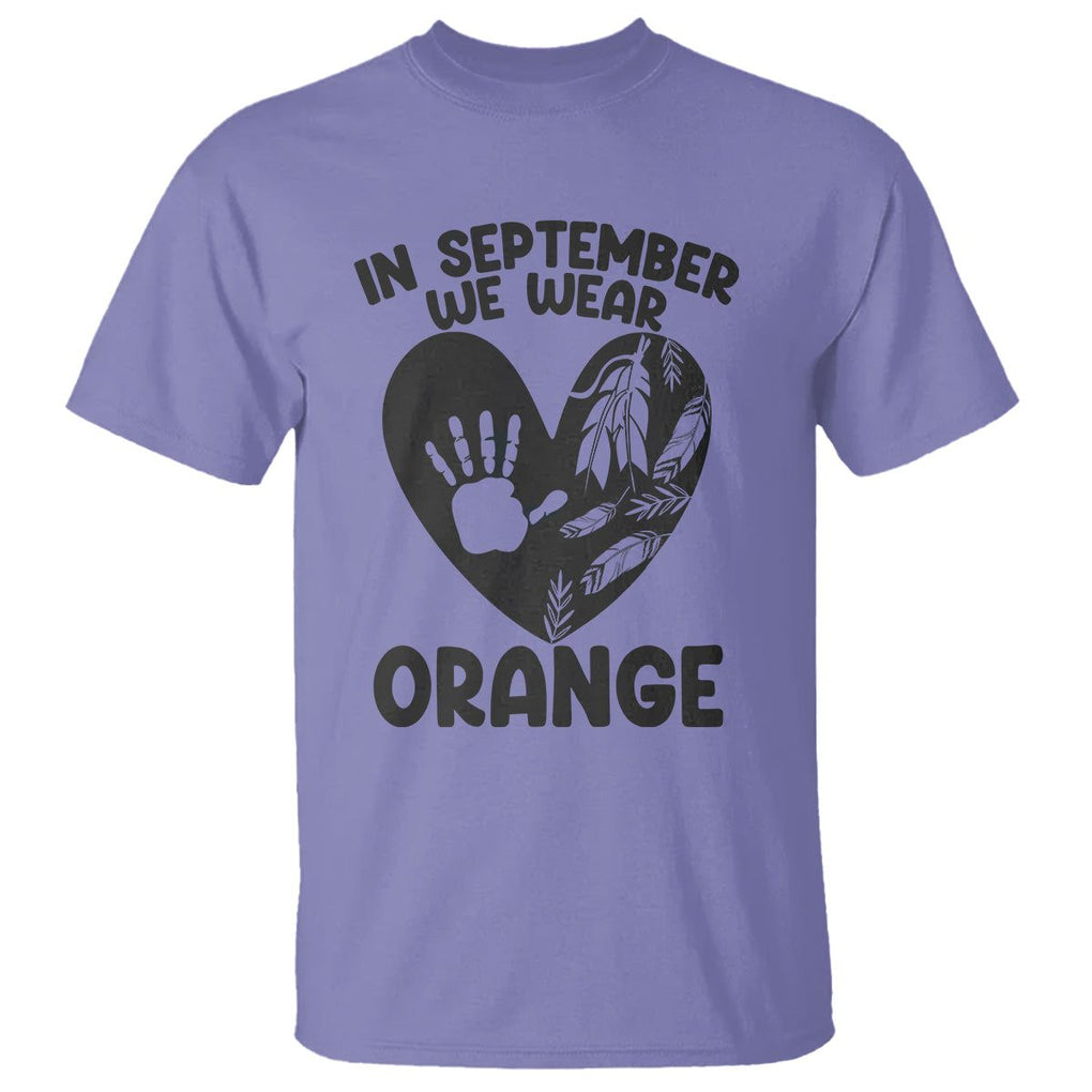 Orange Shirt Day T Shirt In September We Wear Orange Anti Bullying Indigenous Education TS02 Violet Printyourwear