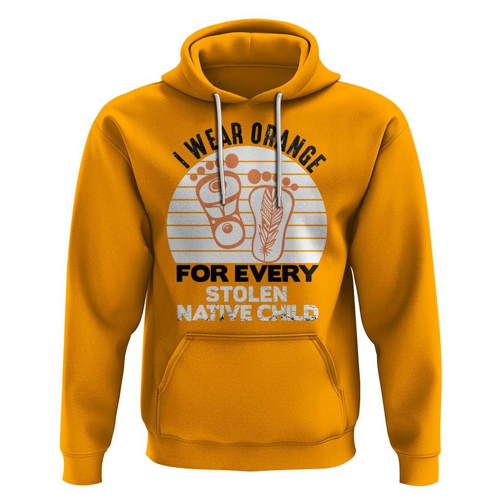 Orange Shirt Day Hoodie I Wear Orange For Every Stolen Native Child Indigenous Children Footprints TS02 Gold Printyourwear