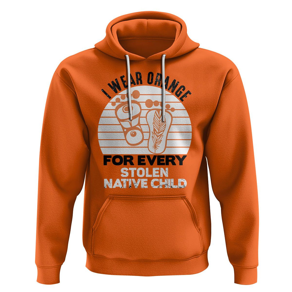 Orange Shirt Day Hoodie I Wear Orange For Every Stolen Native Child Indigenous Children Footprints TS02 Orange Printyourwear