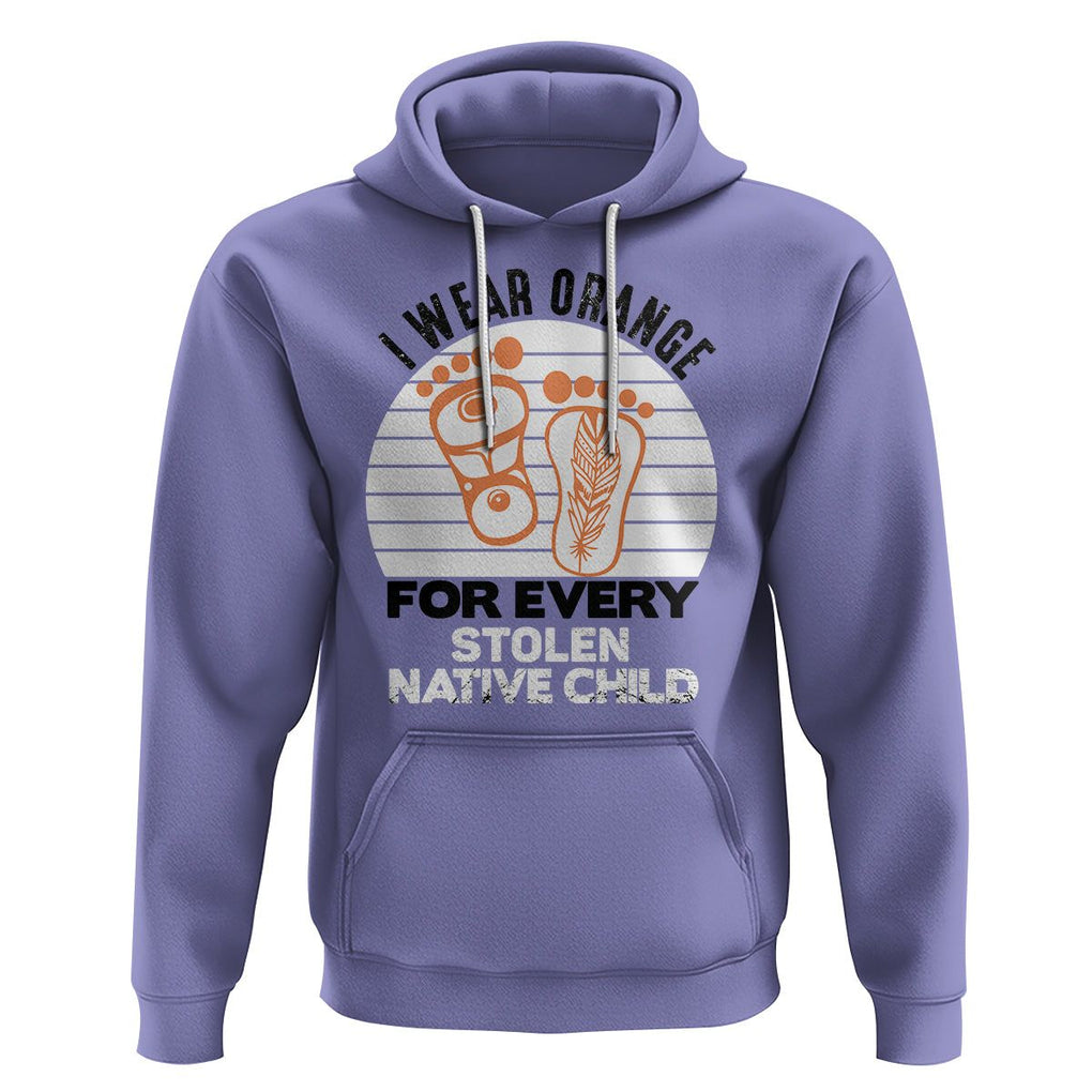 Orange Shirt Day Hoodie I Wear Orange For Every Stolen Native Child Indigenous Children Footprints TS02 Violet Printyourwear