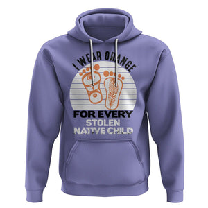 Orange Shirt Day Hoodie I Wear Orange For Every Stolen Native Child Indigenous Children Footprints TS02 Violet Printyourwear
