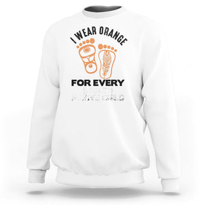 Orange Shirt Day Sweatshirt I Wear Orange For Every Stolen Native Child Indigenous Children Footprints TS02 White Printyourwear