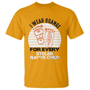 Orange Shirt Day T Shirt I Wear Orange For Every Stolen Native Child Indigenous Children Footprints TS02 Gold Printyourwear