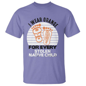 Orange Shirt Day T Shirt I Wear Orange For Every Stolen Native Child Indigenous Children Footprints TS02 Violet Printyourwear