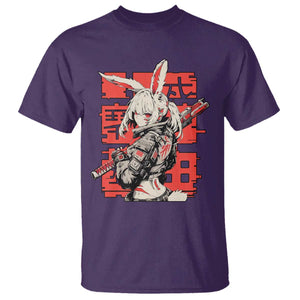 Anime Manga Cyberpunk T Shirt Techwear Harajuku Style Bunny Girl TS02 Purple Print Your Wear