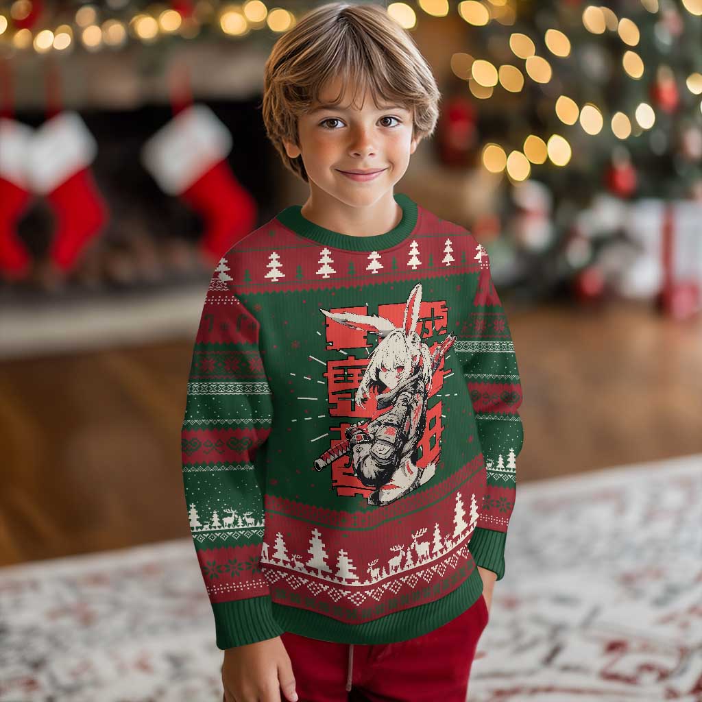 Anime Manga Cyberpunk Ugly Christmas Sweater Techwear Harajuku Style Bunny Girl TS02 Christmas Print Your Wear