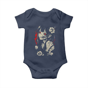 Horror Anime Manga Baby Onesie Japanese Creepy Kawaii Goth Otaku TS02 Navy Print Your Wear