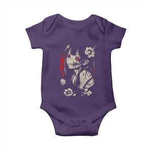 Horror Anime Manga Baby Onesie Japanese Creepy Kawaii Goth Otaku TS02 Purple Print Your Wear