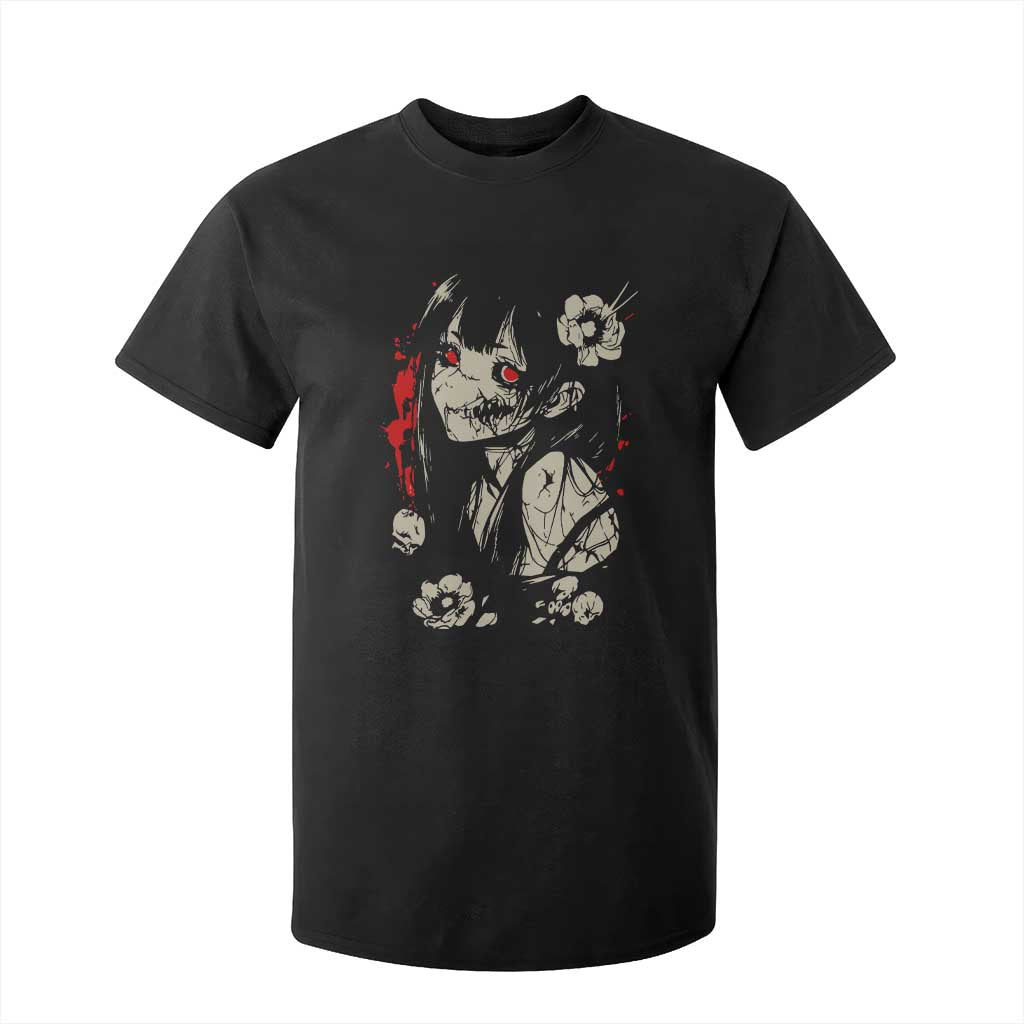 Horror Anime Manga T Shirt For Kid Japanese Creepy Kawaii Goth Otaku TS02 Black Print Your Wear