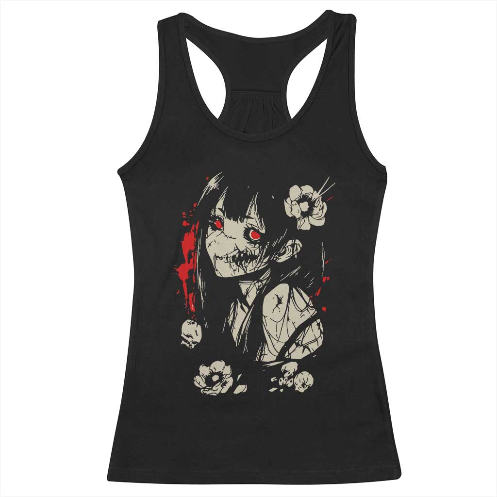 Horror Anime Manga Racerback Tank Top Japanese Creepy Kawaii Goth Otaku TS02 Black Print Your Wear