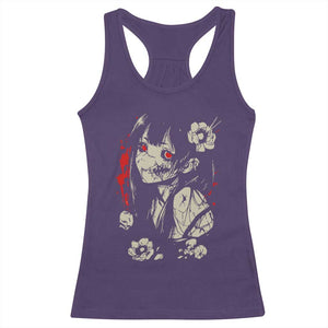Horror Anime Manga Racerback Tank Top Japanese Creepy Kawaii Goth Otaku TS02 Purple Print Your Wear