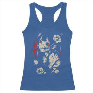 Horror Anime Manga Racerback Tank Top Japanese Creepy Kawaii Goth Otaku TS02 Royal Blue Print Your Wear