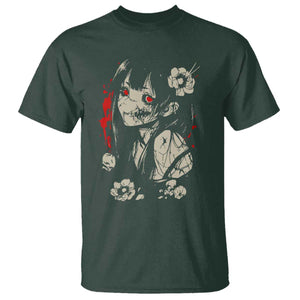 Horror Anime Manga T Shirt Japanese Creepy Kawaii Goth Otaku TS02 Dark Forest Green Print Your Wear