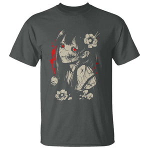 Horror Anime Manga T Shirt Japanese Creepy Kawaii Goth Otaku TS02 Dark Heather Print Your Wear
