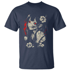 Horror Anime Manga T Shirt Japanese Creepy Kawaii Goth Otaku TS02 Navy Print Your Wear