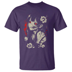 Horror Anime Manga T Shirt Japanese Creepy Kawaii Goth Otaku TS02 Purple Print Your Wear