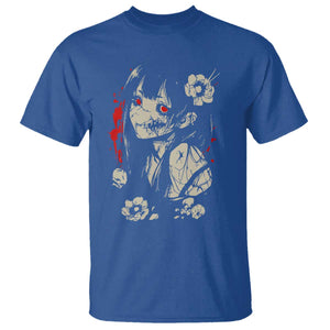 Horror Anime Manga T Shirt Japanese Creepy Kawaii Goth Otaku TS02 Royal Blue Print Your Wear