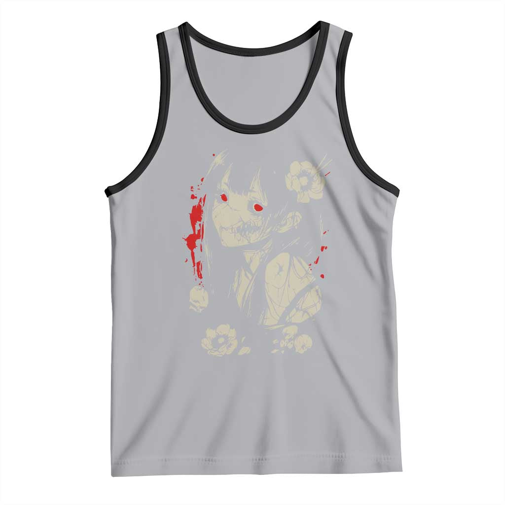 Horror Anime Manga Tank Top Japanese Creepy Kawaii Goth Otaku TS02 Athletic Heather Black Print Your Wear