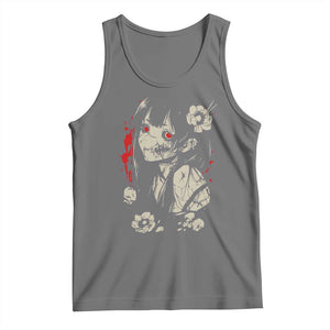 Horror Anime Manga Tank Top Japanese Creepy Kawaii Goth Otaku TS02 Black Heather Print Your Wear