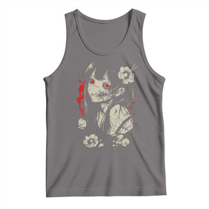Horror Anime Manga Tank Top Japanese Creepy Kawaii Goth Otaku TS02 Deep Heather Print Your Wear
