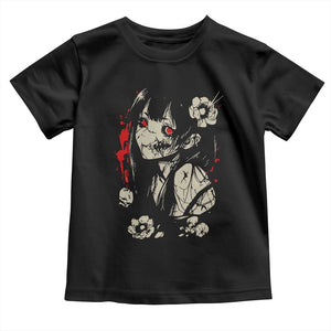 Horror Anime Manga Toddler T Shirt Japanese Creepy Kawaii Goth Otaku TS02 Black Print Your Wear
