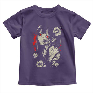Horror Anime Manga Toddler T Shirt Japanese Creepy Kawaii Goth Otaku TS02 Purple Print Your Wear