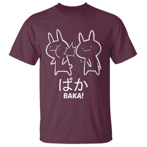 Funny Japanese Baka T Shirt Foolish Humorous Dumb Sarcasm Anime Manga Otaku TS02 Maroon Print Your Wear