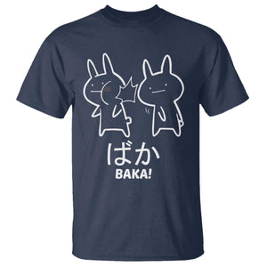 Funny Japanese Baka T Shirt Foolish Humorous Dumb Sarcasm Anime Manga Otaku TS02 Navy Print Your Wear