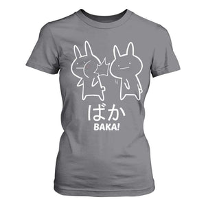 Funny Japanese Baka T Shirt For Women Foolish Humorous Dumb Sarcasm Anime Manga Otaku TS02 Charcoal Print Your Wear