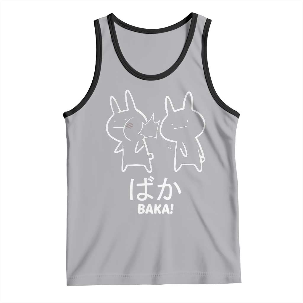 Funny Japanese Baka Tank Top Foolish Humorous Dumb Sarcasm Anime Manga Otaku TS02 Athletic Heather Black Print Your Wear
