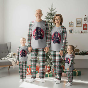 Japanese Ninja Cat Plaid Pajama Set Ancient Japan Warrior Samurai Tattoo Kawaii Vintage TS02 Christmas Plaid Print Your Wear