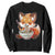 Kawaii Fox Ramen Japanese Sweatshirt Japanese Anime Otaku Manga Cute Graphic TS02 Black Print Your Wear