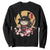 Japanese Samurai Cat Sweatshirt Ancient Ninja Kitten Warrior Tattoo Kawaii Otaku Retro TS02 Black Print Your Wear