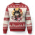 Japanese Samurai Cat Ugly Christmas Sweater Ancient Ninja Kitten Warrior Tattoo Kawaii Otaku Retro TS02 Red Print Your Wear