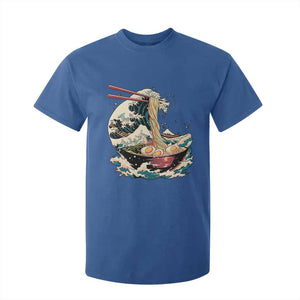 Japanese Kanagawa Wave Ramen Bowl Graphic T Shirt For Kid Retro Anime Noodles Art TS02 Royal Blue Print Your Wear