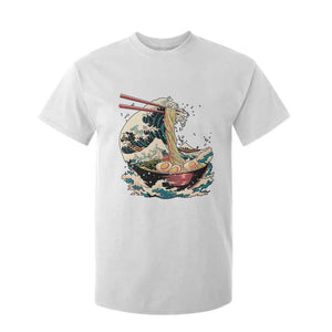 Japanese Kanagawa Wave Ramen Bowl Graphic T Shirt For Kid Retro Anime Noodles Art TS02 White Print Your Wear