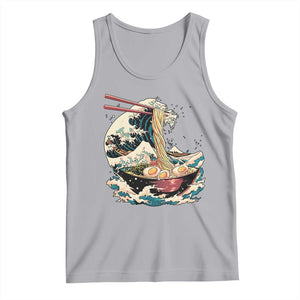 Japanese Kanagawa Wave Ramen Bowl Graphic Tank Top Retro Anime Noodles Art TS02 Athletic Heather Print Your Wear