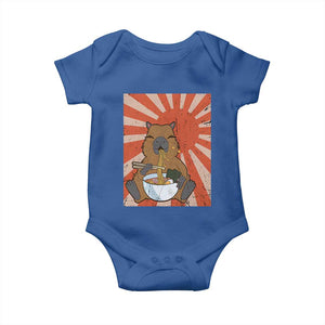Kawaii Capybara Ramen Baby Onesie Cute Capy Meme Japanese Noodles Lover TS02 Royal Blue Print Your Wear