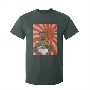 Kawaii Capybara Ramen T Shirt For Kid Cute Capy Meme Japanese Noodles Lover TS02 Dark Forest Green Print Your Wear