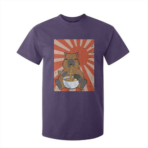 Kawaii Capybara Ramen T Shirt For Kid Cute Capy Meme Japanese Noodles Lover TS02 Purple Print Your Wear