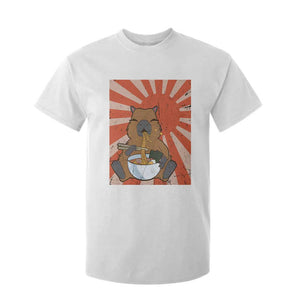 Kawaii Capybara Ramen T Shirt For Kid Cute Capy Meme Japanese Noodles Lover TS02 White Print Your Wear